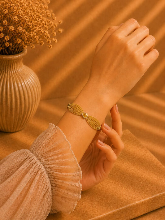 Amber Drop Bracelet — Gold by LUSHÉ