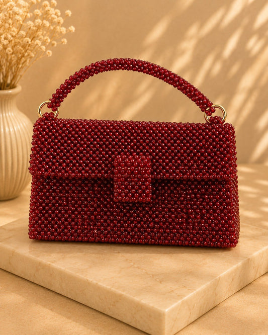 Beaded Flap Bag — Ruby by LUSHÉ