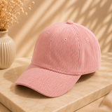 Corduroy Cap — Blush Pink