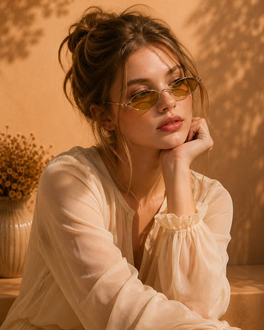 Daylight Oval Sunglasses — Amber by LUSHÉ