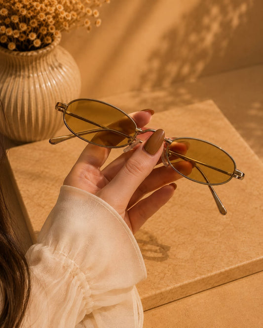 Daylight Oval Sunglasses — Amber by LUSHÉ