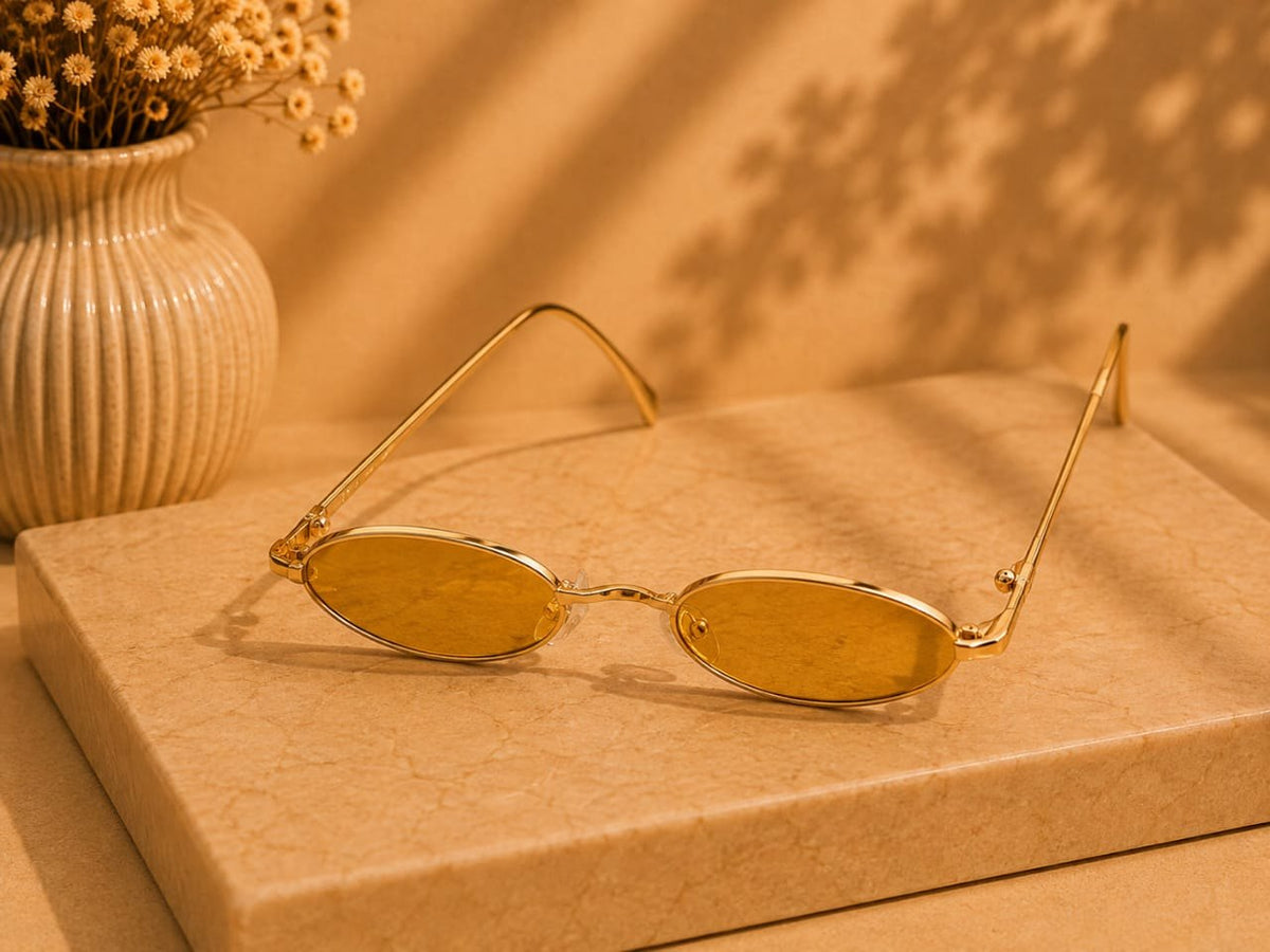 Daylight Oval Sunglasses — Amber by LUSHÉ