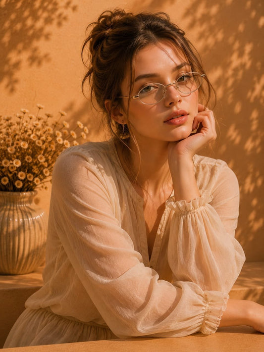 Daylight Oval Sunglasses — Gold by LUSHÉ