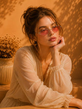 Daylight Oval Sunglasses — Rose