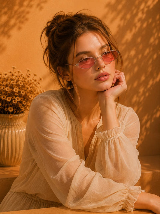 Daylight Oval Sunglasses — Rose by LUSHÉ