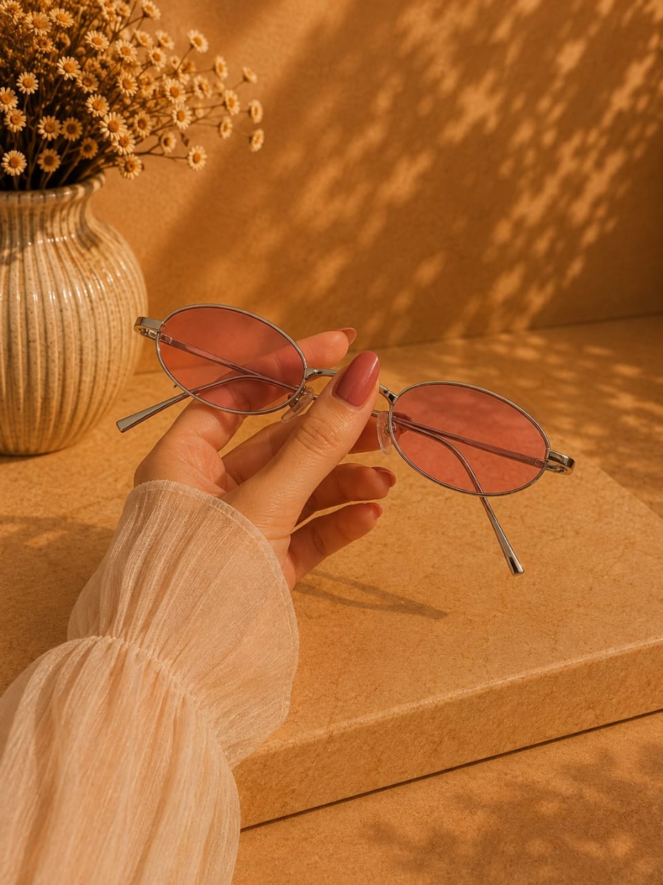 Daylight Oval Sunglasses — Rose by LUSHÉ