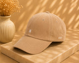 Monogram Corduroy Cap — Camel