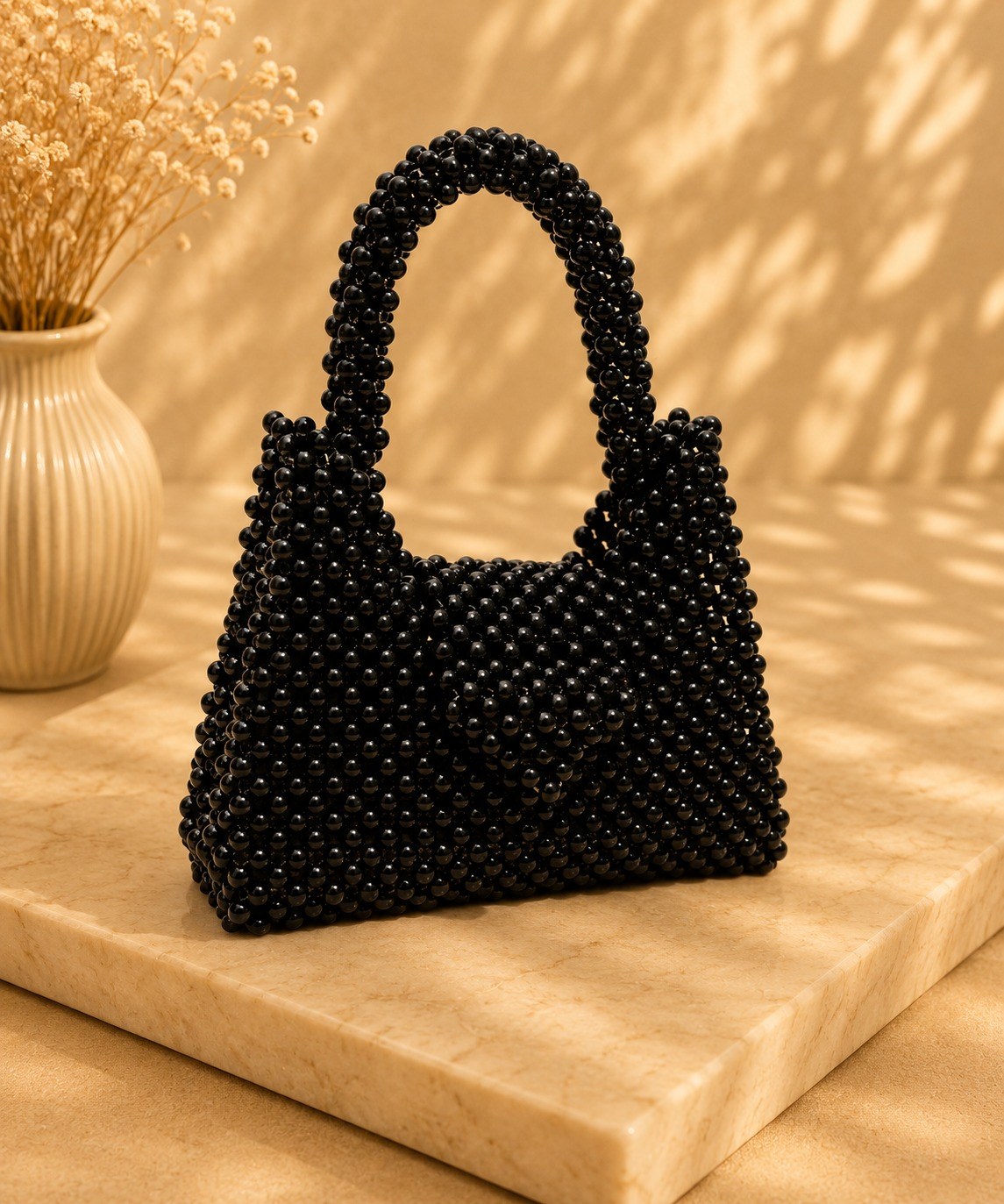 Pearl Shoulder Bag — Black by LUSHÉ