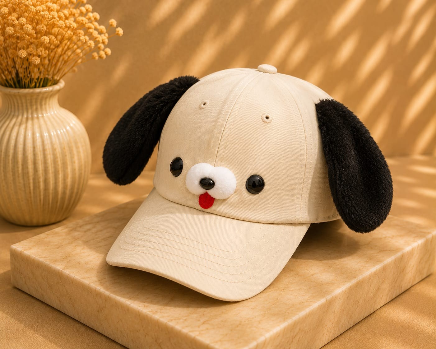Puppy Ears Cap — Cream by LUSHÉ