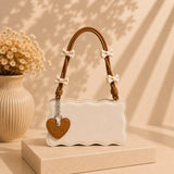 Scallop Bow Bag — Ivory & Tan